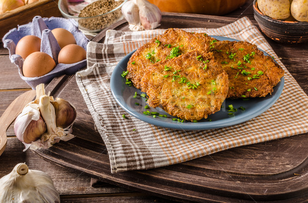 Potato pancakes fried Stock photo © Peteer