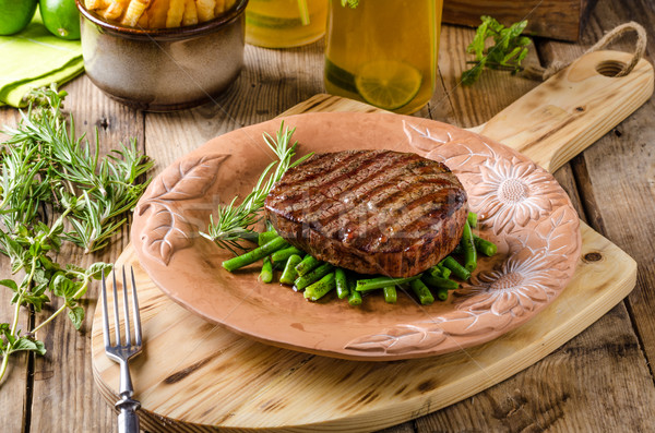 Beef sirloin steak Stock photo © Peteer