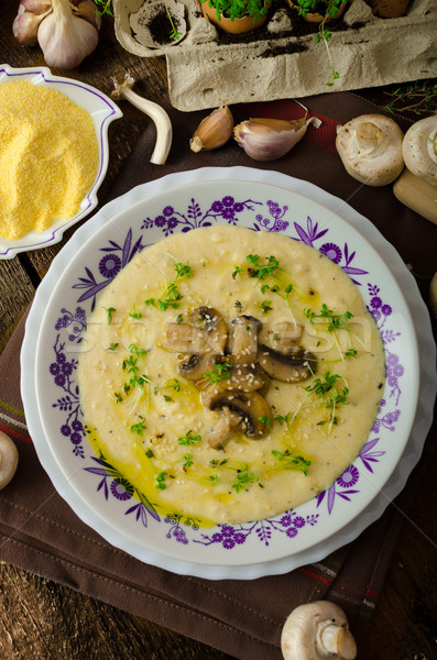 Rosemary and chilli infused polenta Stock photo © Peteer