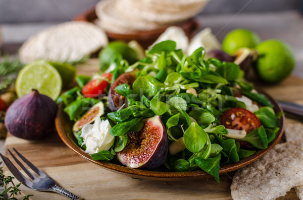 Figs lettuce salad Stock photo © Peteer