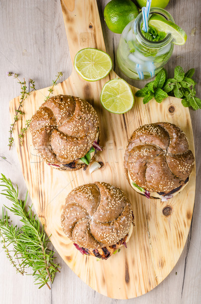 Teriyaki chicken sandwiches Stock photo © Peteer