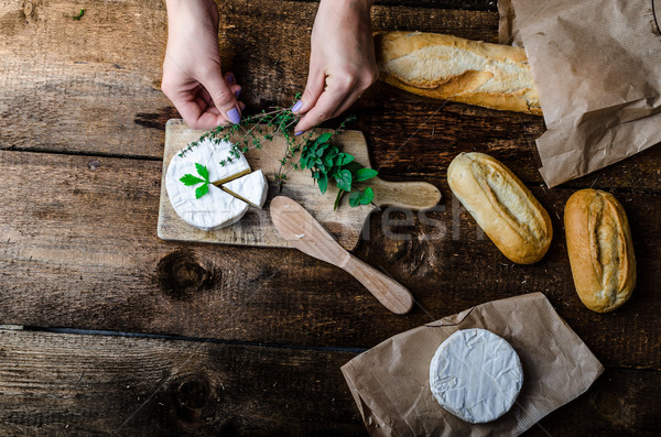 Camembert suave queso casero edad Foto stock © Peteer