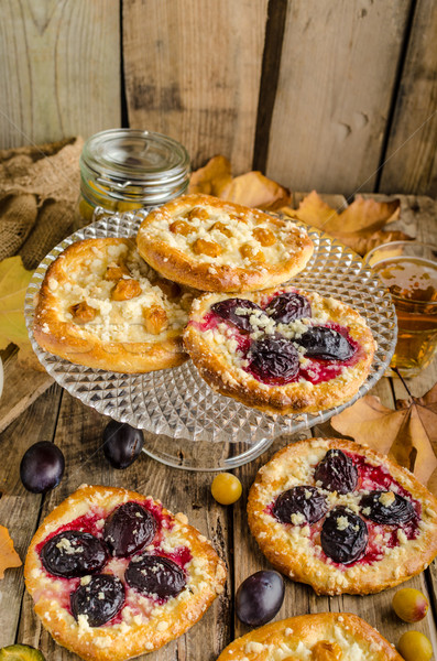 Traditional Czech cake with plums and prunes Stock photo © Peteer