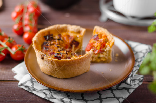 Mini quiche wih sausages Stock photo © Peteer