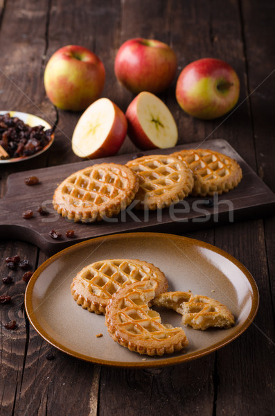 Stock photo: Cookies with apple filling, delish homemade