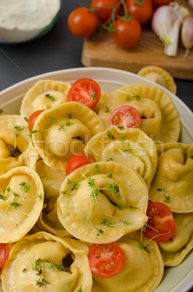 Homemade big tortellini Stock photo © Peteer