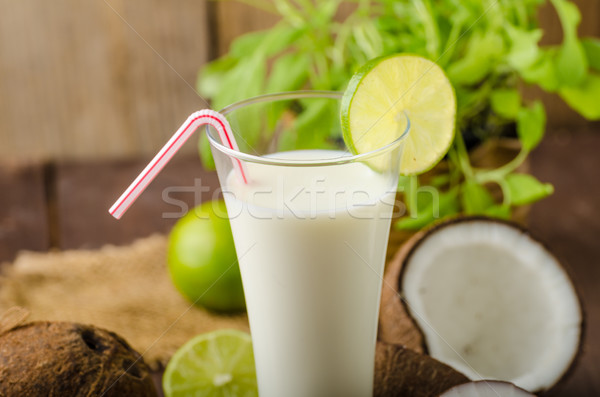 ココナッツミルク ドリンク フル 栄養 ビタミン ストックフォト © Peteer