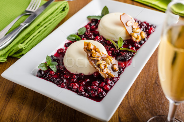 Stockfoto: Vanille · bos · vruchten · karamel · chips · restaurant