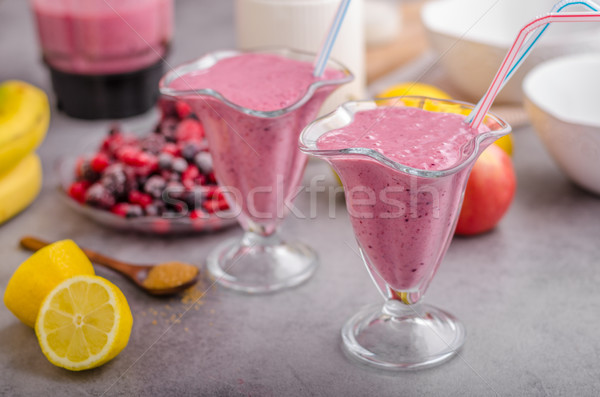 Berries smoothie milkshake Stock photo © Peteer