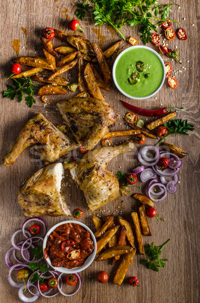 Piri piri spicy chicken Stock photo © Peteer