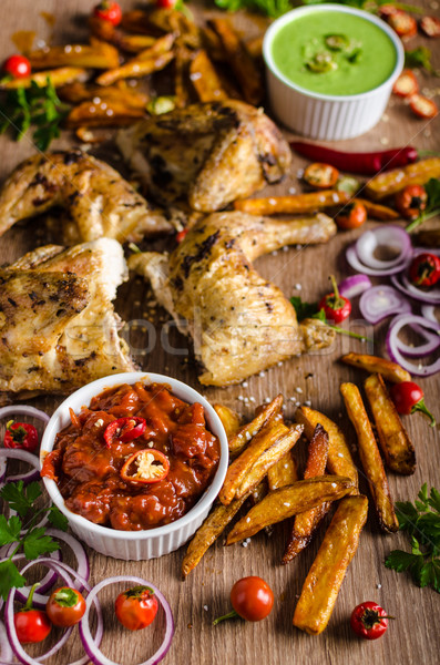 Piri piri spicy chicken Stock photo © Peteer