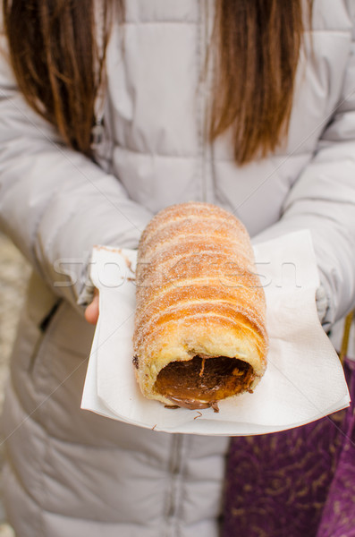 Trdelnik Czech delicious sweet Stock photo © Peteer