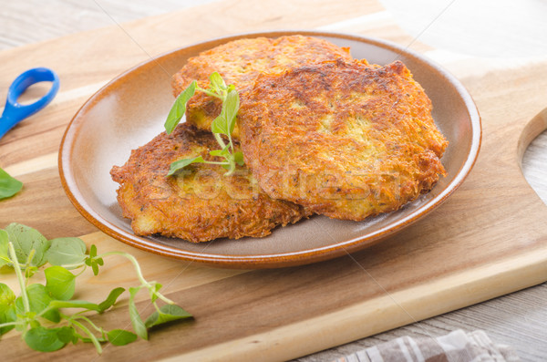 Potato pancakes with garlic Stock photo © Peteer