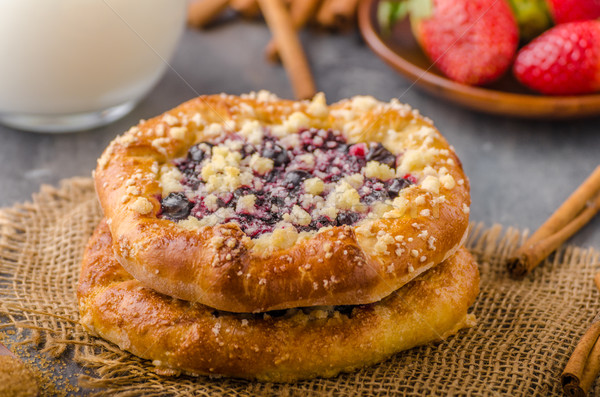 Crubmle mini pie with berries Stock photo © Peteer