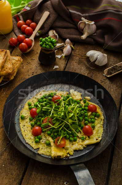 Healthy omelet with vegetables Stock photo © Peteer