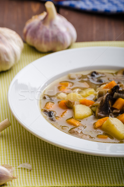 Honesto casero sopa de patata saludable hierbas pequeño Foto stock © Peteer
