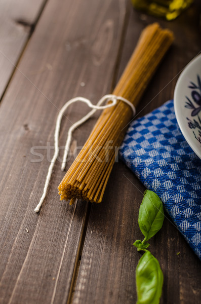 Wholemeal pasta with roasted tomato Stock photo © Peteer