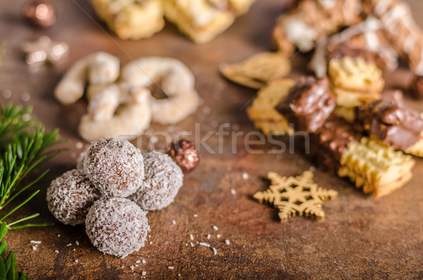 Noel şeker kurabiye gıda ağaç arka plan Stok fotoğraf © Peteer