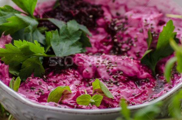 Beet root with cheese and herbs Stock photo © Peteer