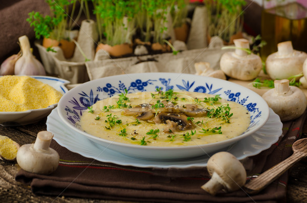 Rosemary and chilli infused polenta Stock photo © Peteer