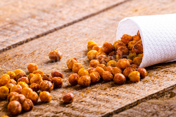 Roasted chickpeas spiced Stock photo © Peteer