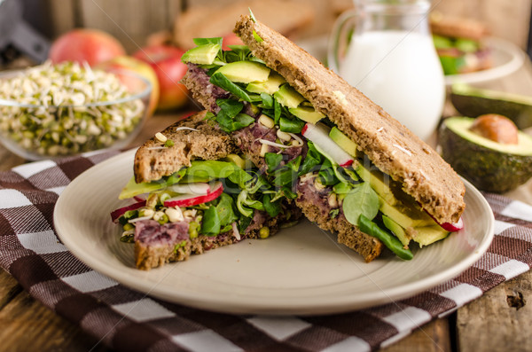 Chipotle-Avocado Summer Sandwich Recipe Stock photo © Peteer