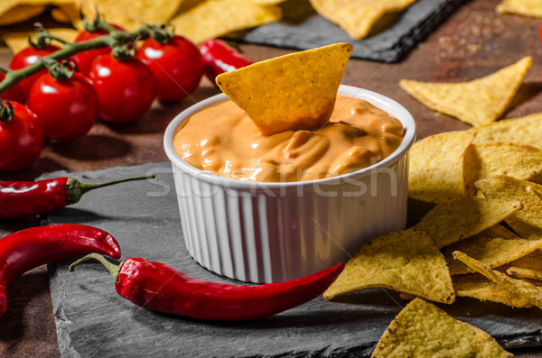 Tortilla chips with two dips Stock photo © Peteer