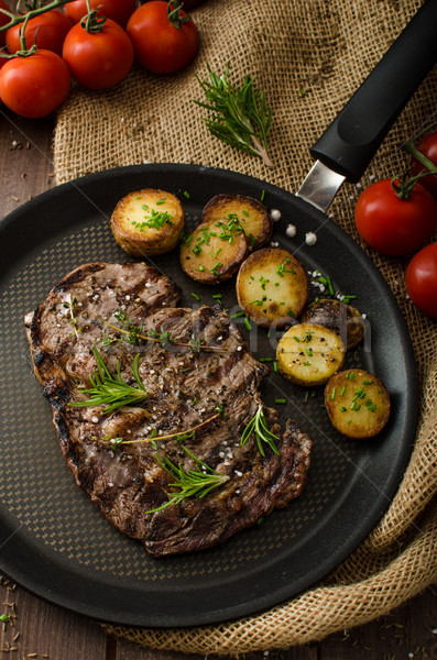 Beef rib eye steak Stock photo © Peteer