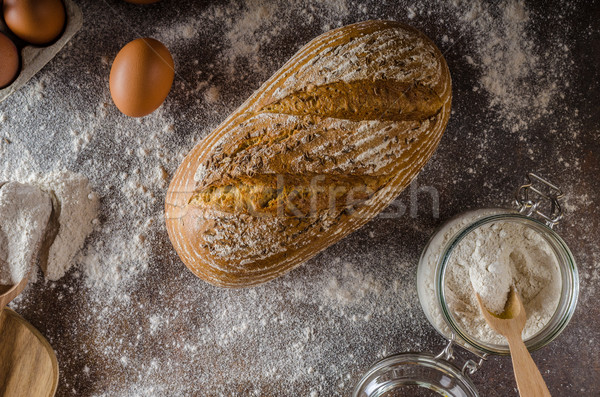 自製 麵包 鄉村 準備 商業照片 © Peteer