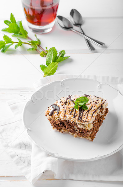 Chocolate Pavlova Cake Stock photo © Peteer