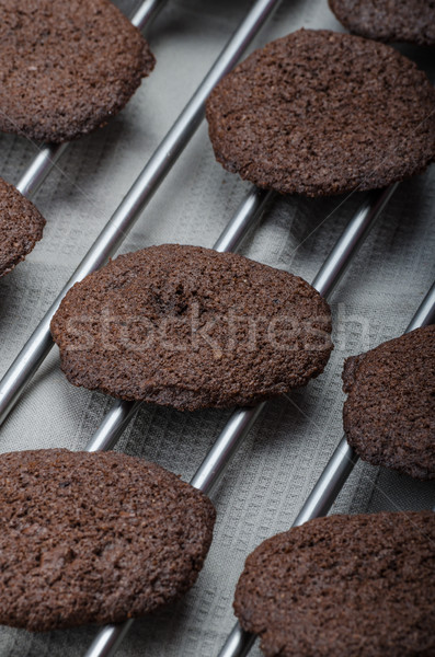 Foto stock: Chocolate · oscuro · galletas · casero · 80 · por · ciento · chocolate