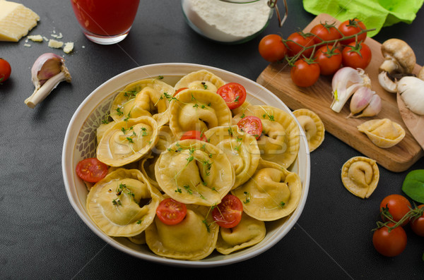 Homemade big tortellini Stock photo © Peteer