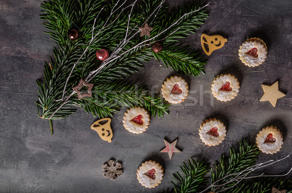 聖誕節 糖果 餅乾 食品 樹 背景 商業照片 © Peteer