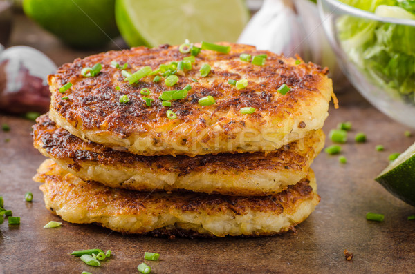 Potato pancakes with garlic Stock photo © Peteer
