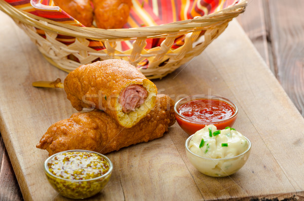 Stock photo: Homade Corn dog