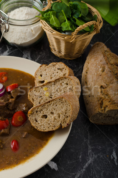 Original Czech beef goulash Stock photo © Peteer