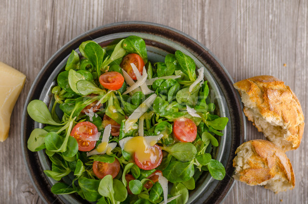 Lamb lettuce salad with dijon dressing Stock photo © Peteer