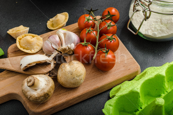 Homemade big tortellini Stock photo © Peteer