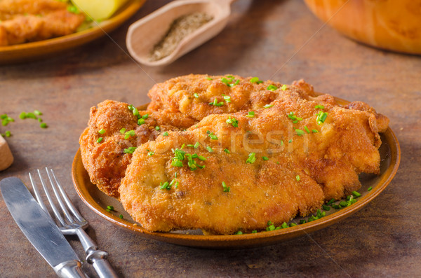 Original Weiner schnitzel Stock photo © Peteer