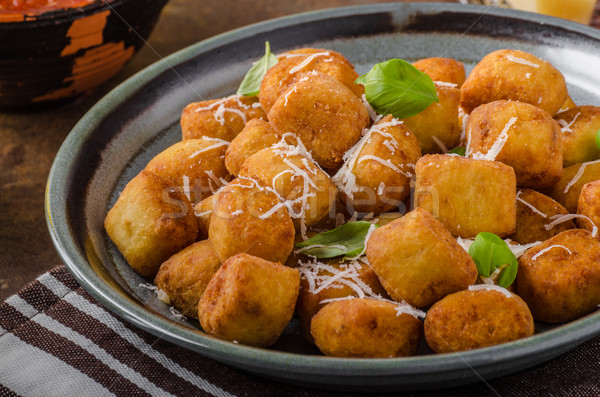 Golden fried mini croquette Stock photo © Peteer