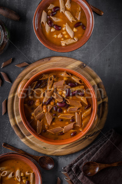 Pasta soup delish Stock photo © Peteer