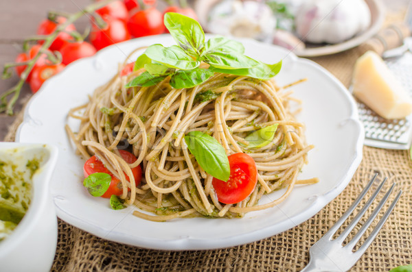 Pasta with Milan pesto Stock photo © Peteer