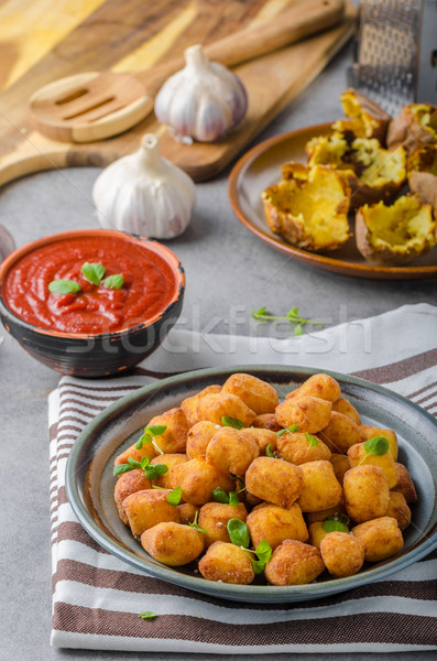 Homemade fried mini croquettes Stock photo © Peteer