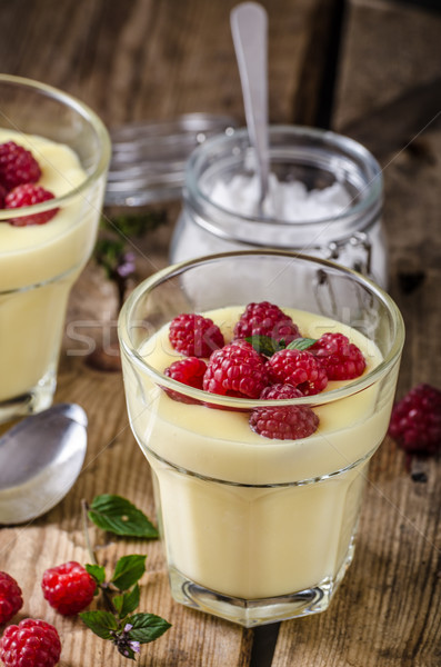 Vannila berries pudding Stock photo © Peteer