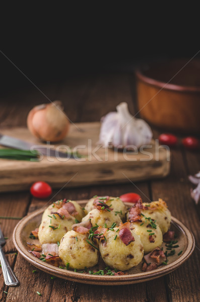 Bacon dumplings delish food Stock photo © Peteer