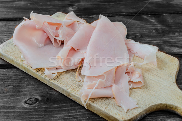 [[stock_photo]]: Originale · Prague · jambon · bois · bord · alimentaire