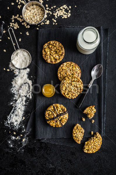 Banana cookies with flakes and honey Stock photo © Peteer