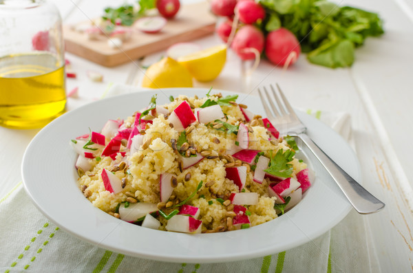 Couscous with radishes and herbs Stock photo © Peteer
