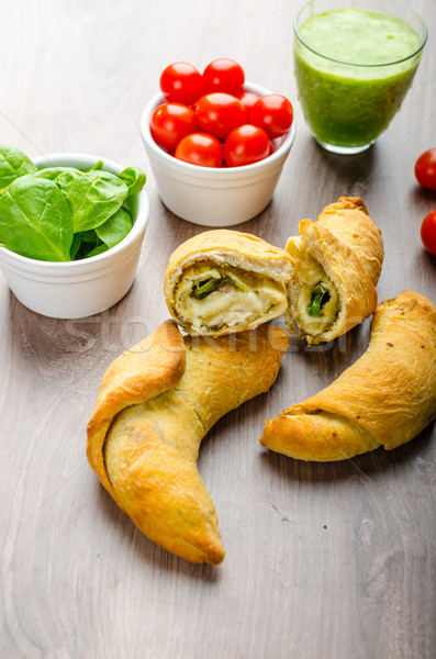 Mini Calzone roll with herbs and cheese Stock photo © Peteer