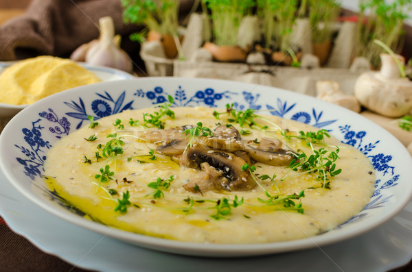 Rosemary and chilli infused polenta Stock photo © Peteer